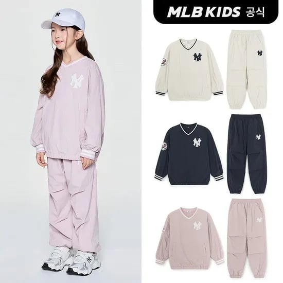 MLB 키즈 우븐 맨투맨세트 120