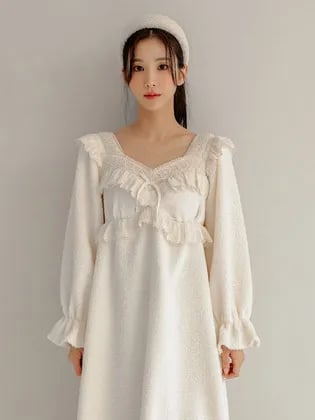 루나루즈스튜디오 블루벨 양털 수면 원피스