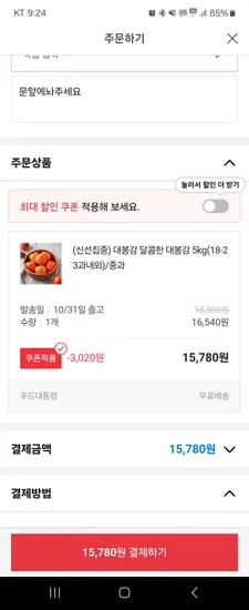 대봉감 5kg