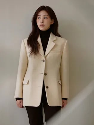 르메메 오드 클래식 자켓 버터컬러