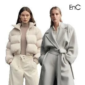 ENC 배색 숏 패딩점퍼