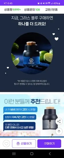 그라스블루 차량방향제 2개