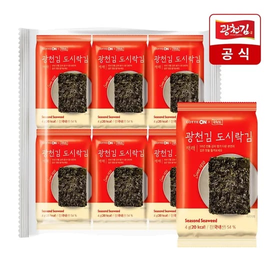 광천김 재래 도시락김 4g 36봉