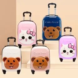 큐트 애니멀 여행용 아동 캐리어 18인치