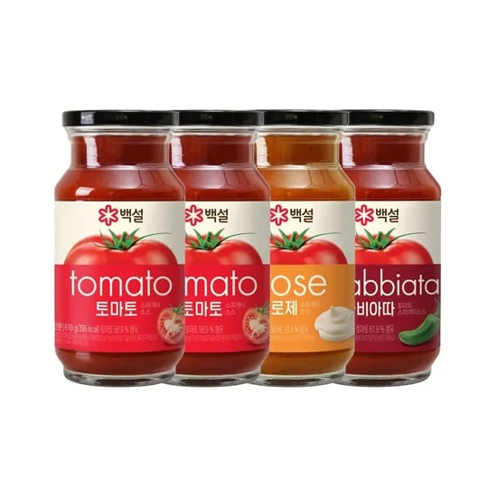 백설 스파게티소스 610g 2개 아라비아따 1개 로제 1개 총4개