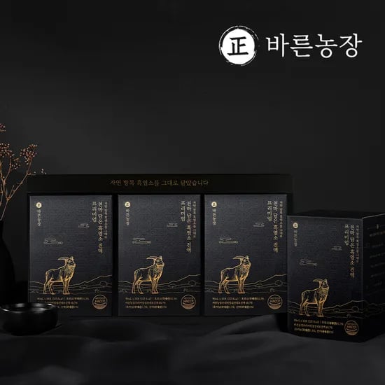 바른농장 흑염소진액 엑기스 1세트 30포
