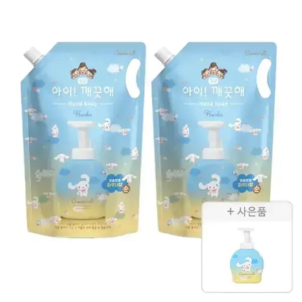 아이깨끗해 핸드워시 시나모롤 순 1.8L 2개 공용기증정