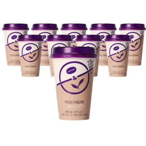 라잇온 커피빈 카페라떼 헤이즐넛라떼 컵커피 300ml 10개입