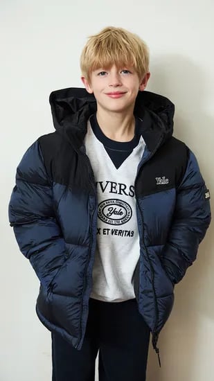예일키즈 와펜 블럭 패딩 12개