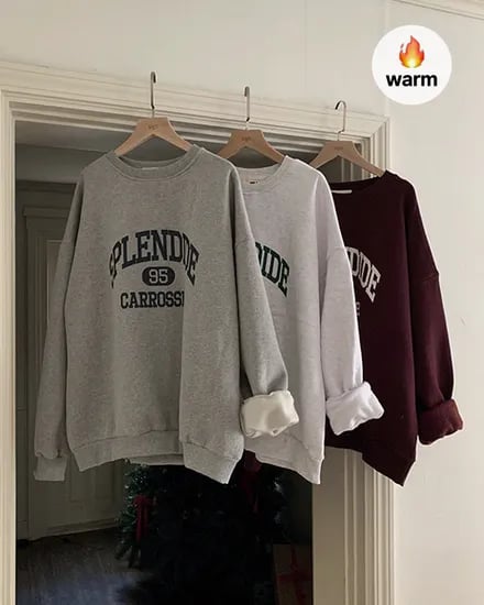 오버핏 레터링 맨투맨