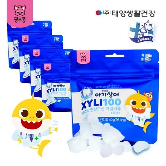아기상어 자일리톨 100% 40g 4봉