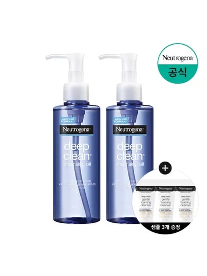 뉴트로지나 딥클린 클렌징오일 200ml 2개 클렌저 10g 3개