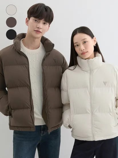 게스 유니 베이직 패딩푸퍼
