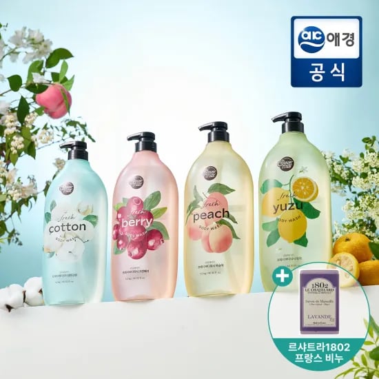 샤워메이트 프레시 바디워시 1.2kg 3개