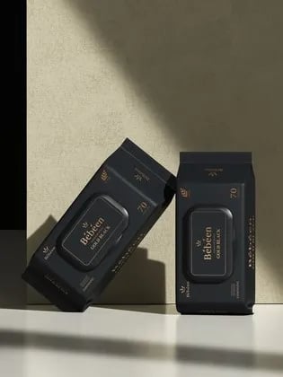 베베앙 82gsm 골드블랙 프리미엄 물티슈 캡형 70매 20팩