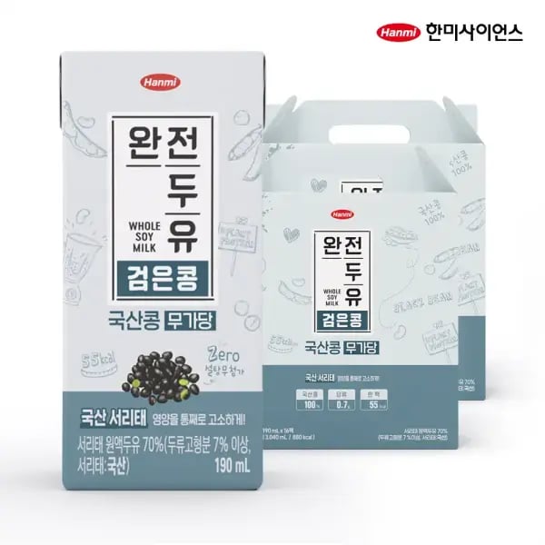 한미 검은콩 무가당 두유 190ml 32개