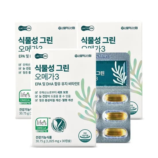 락토온 식물성 오메가3 90캡슐