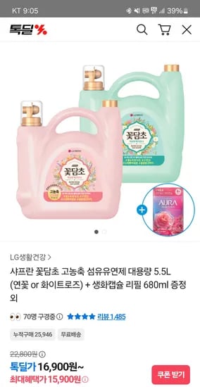 샤프란 꽃담초 용기 5.5L 연꽃