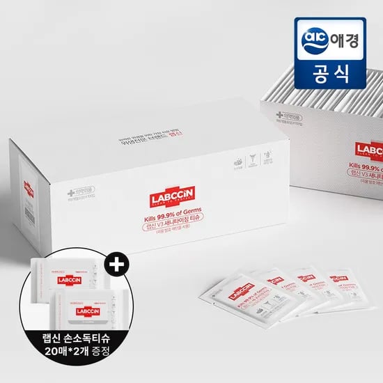랩신 새니타이징 물티슈 개별포장형 100개입
