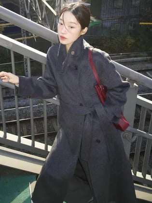 브아빗포우먼 핸드메이드 하프 버튼업 코트 2컬러