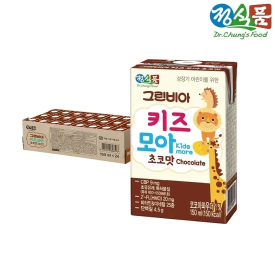 그린비아 키즈모아 초코맛 150ml x 48팩