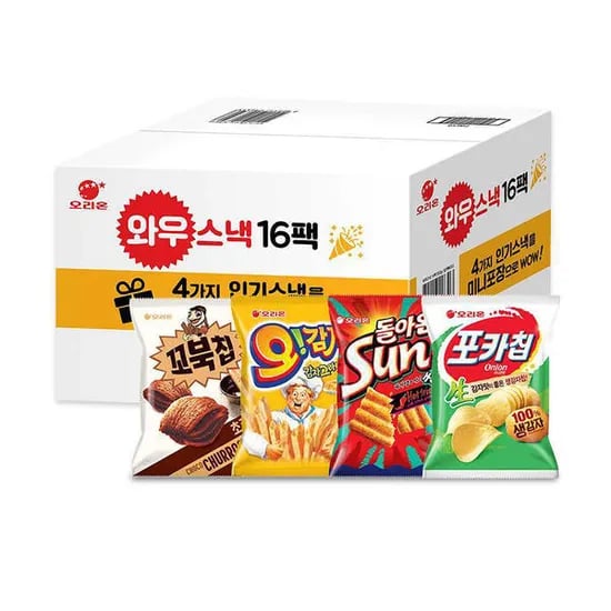 오리온 와우스낵 4종 총16봉