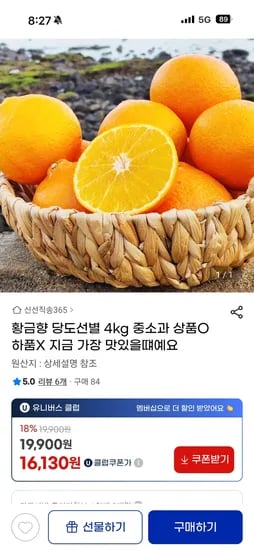 황금향 4kg 20-40과 내외중소과