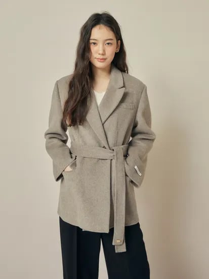 지고트 울 캐시미어 블렌드 싱글 핸드메이드 자켓
