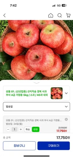 부사사과 가정용 5kg