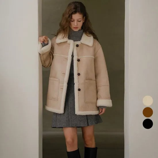 틸아이다이 스웨이드 무스탕 코트