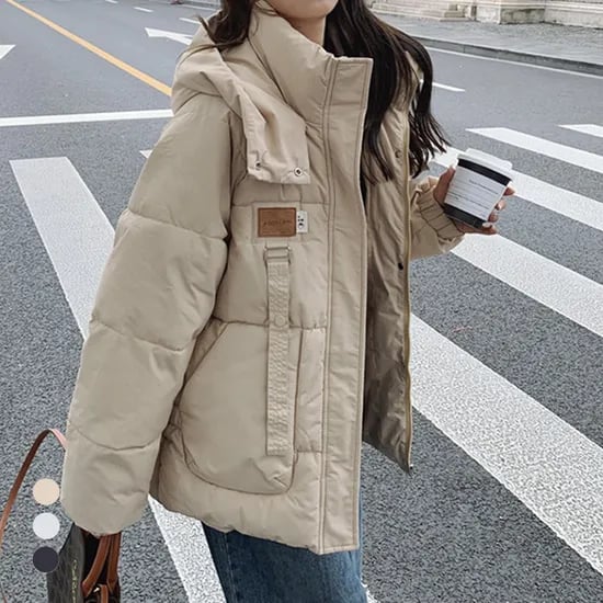 카라 팝스티치후드패딩 77까지