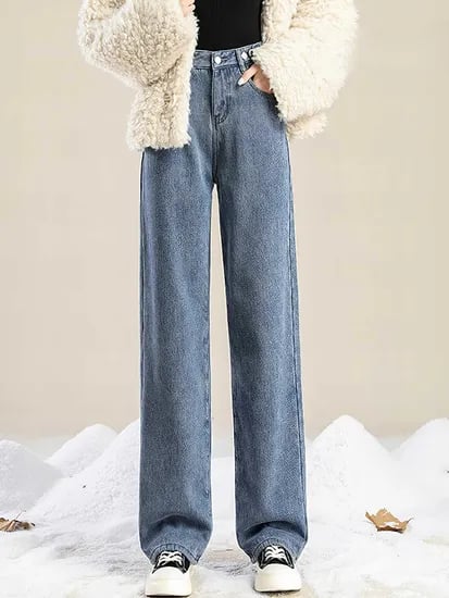 카라 융기모안감 데님팬츠