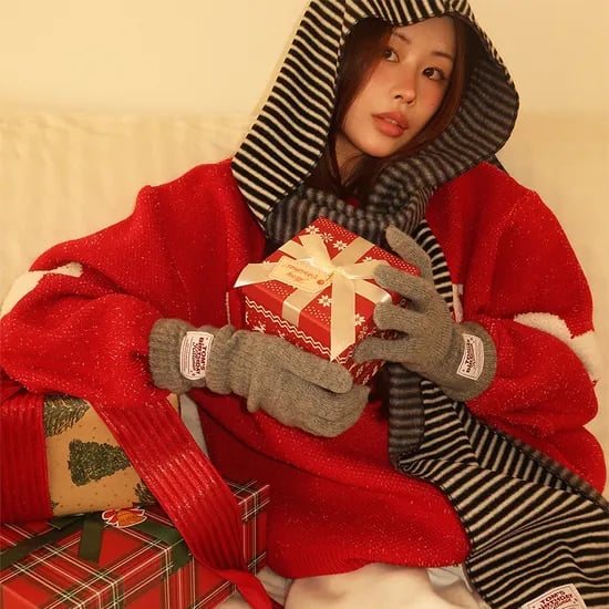킬리만 홀리데이 스트라이프 후디 머플러