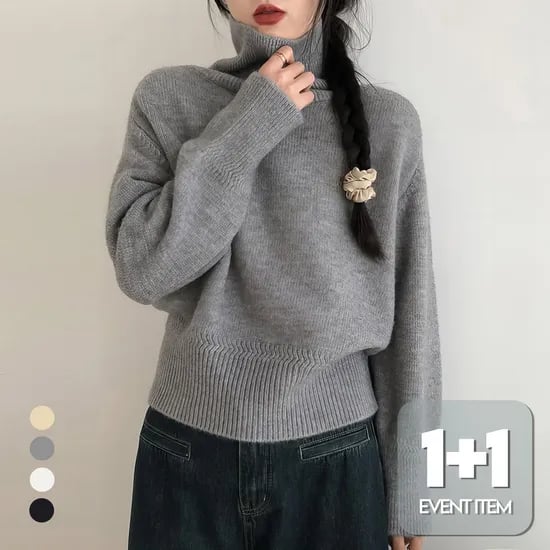 카라 하이넥코인로고니트 1+1