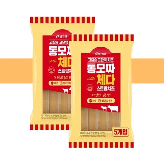 빙그레 통모짜 체다스트링치즈 20g*5개입 x 10봉 50개