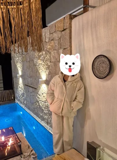 JAJU 여성용 클라우드 후드 푸퍼 점퍼