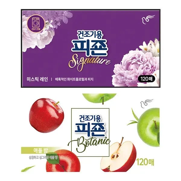 피죤 건조기용 드라이시트 120개*2