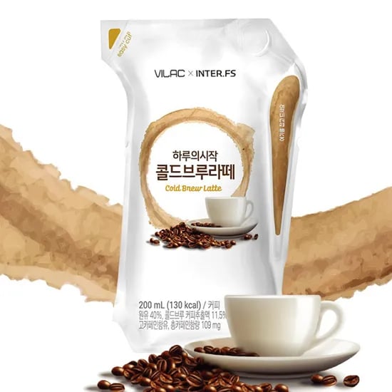 비락 하루의시작 콜드브루라떼 200ml 12개