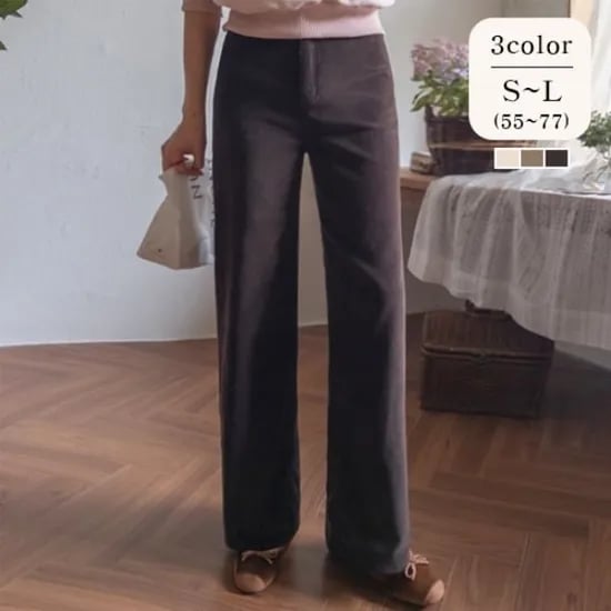 일자핏 히든밴딩 코듀로이팬츠