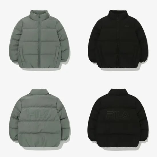 휠라키즈 덕화이버 숏패딩