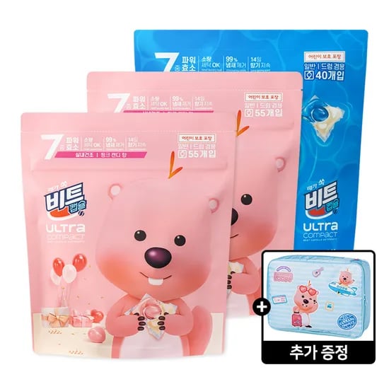 비트캡슐x잔망루피 총150알 잔망루피 여행파우치