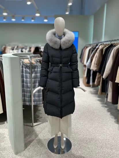 듀엘 폭스퍼 벨티드 롱 구스다운 점퍼