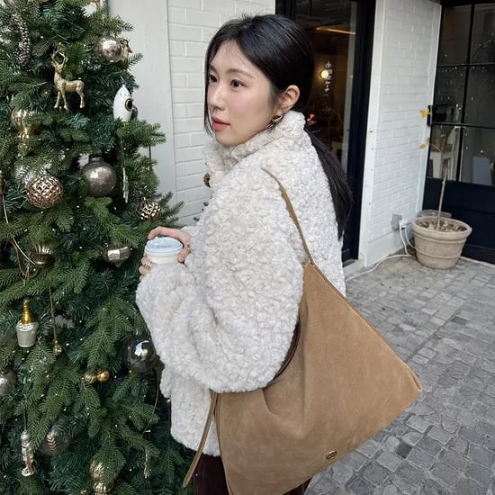 르메메 삭 아그네스 스웨이드 숄더백