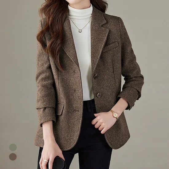 클라셰 헤링본 테일러드 시티 자켓