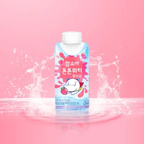 함소아제약 튼튼워터 복숭아 요구르트 200ml 18개