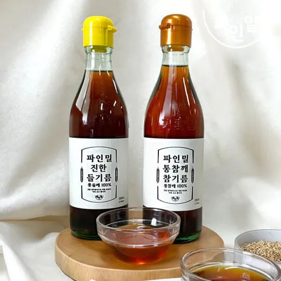 통깨 100% 참기름 350ml 2병
