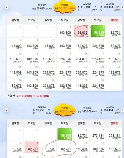 푸꾸옥 1월 초 출발 성인2 소아1인 89만원대