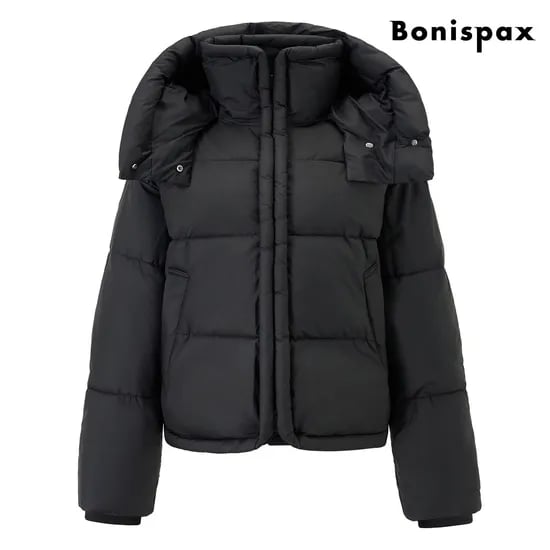 시보리 데일리 하이넥 패딩 점퍼