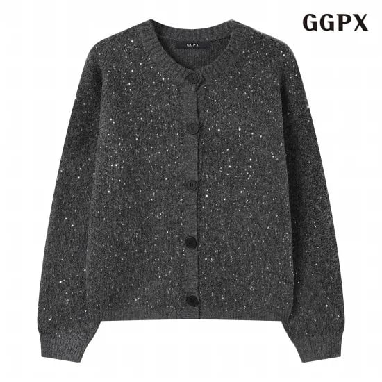 GGPX 스팽글 포인트 니트 가디건