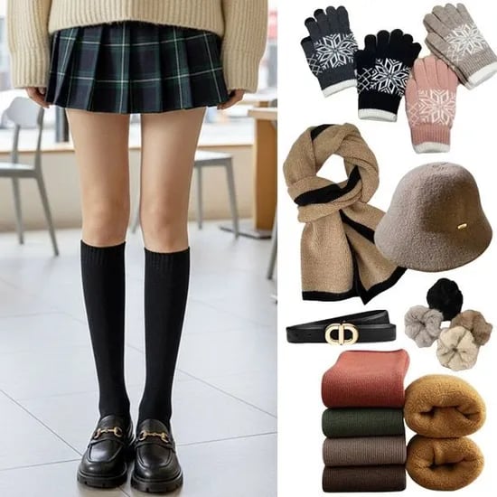 데일리 도톰 기모 니삭스 6종